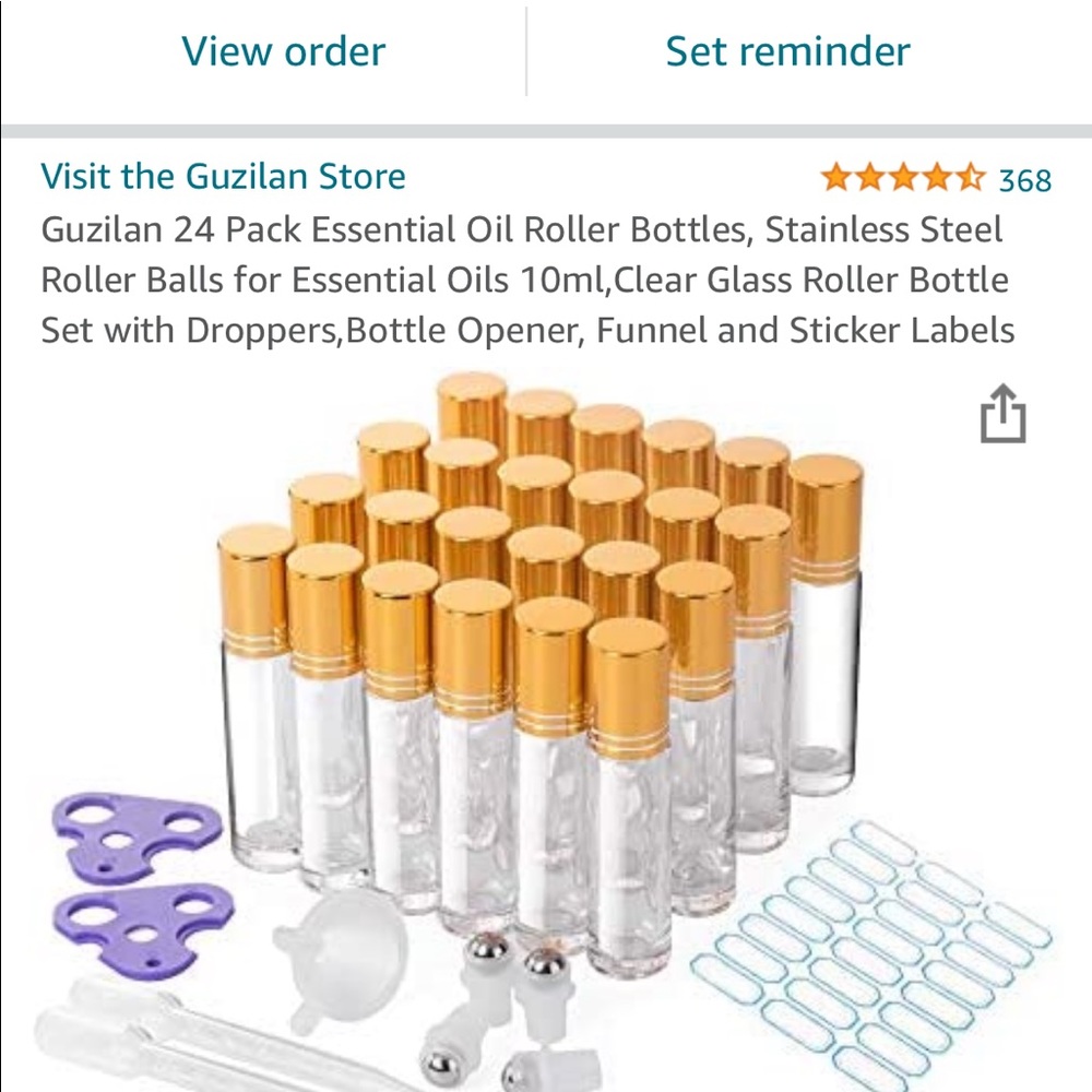 Essential oil bottles